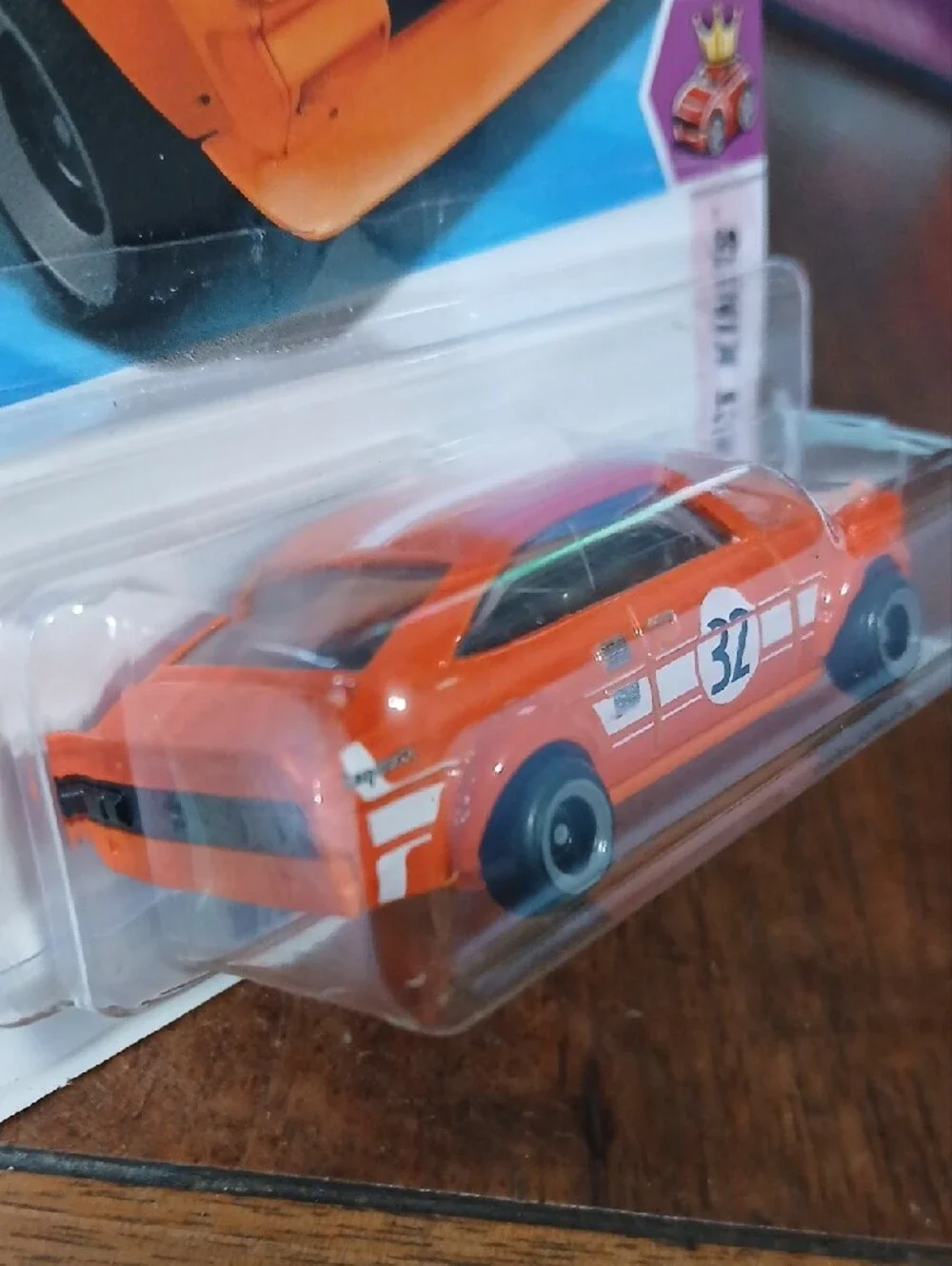 Mattel Hot Wheels Orange 1972 Datsun Sunny Coupe with White Stripes